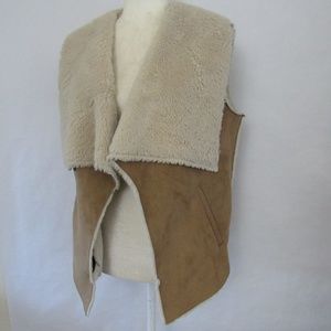 Womens Vest Large Faux Fur/Suede